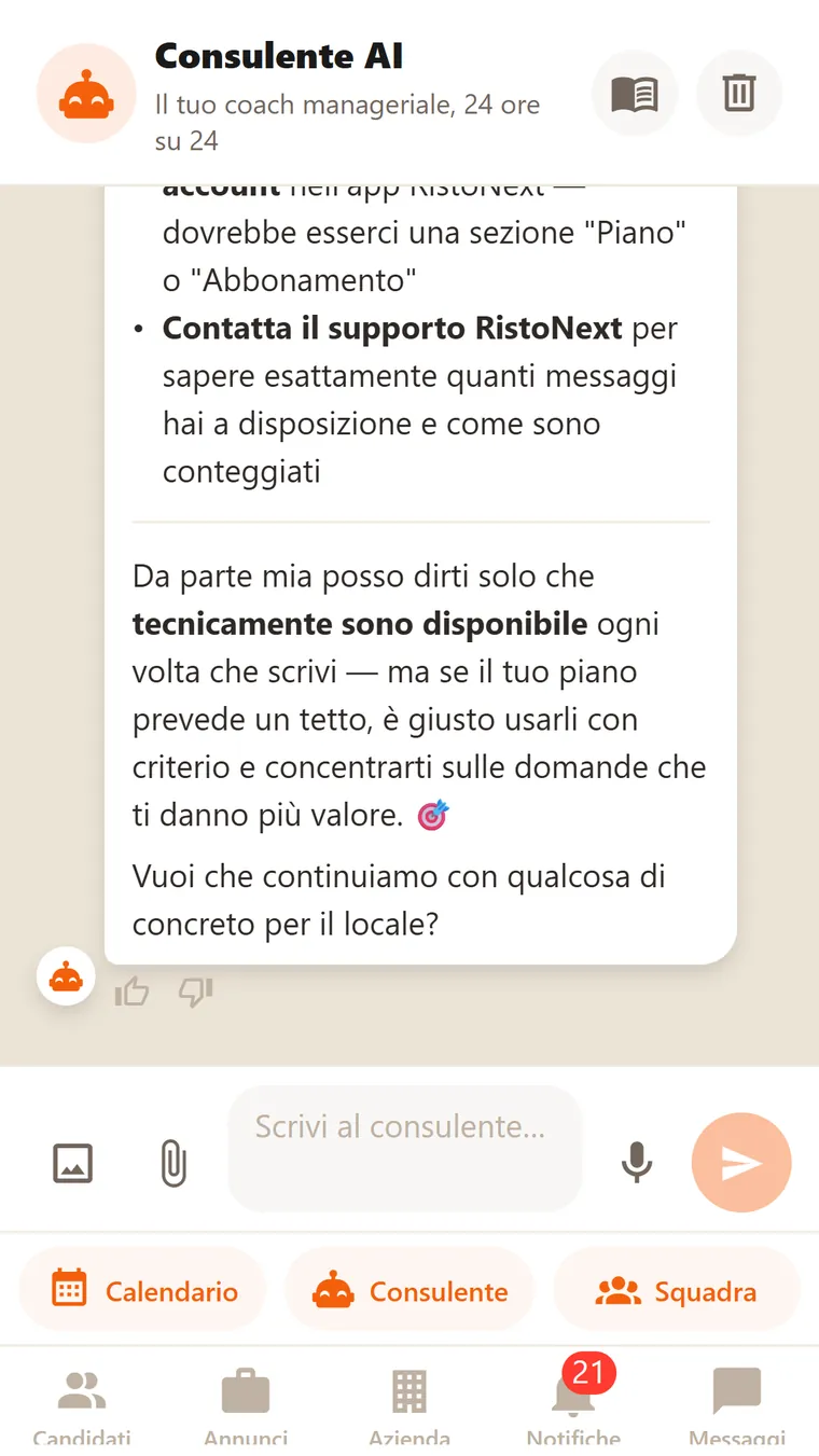 Chat col Consulente IA