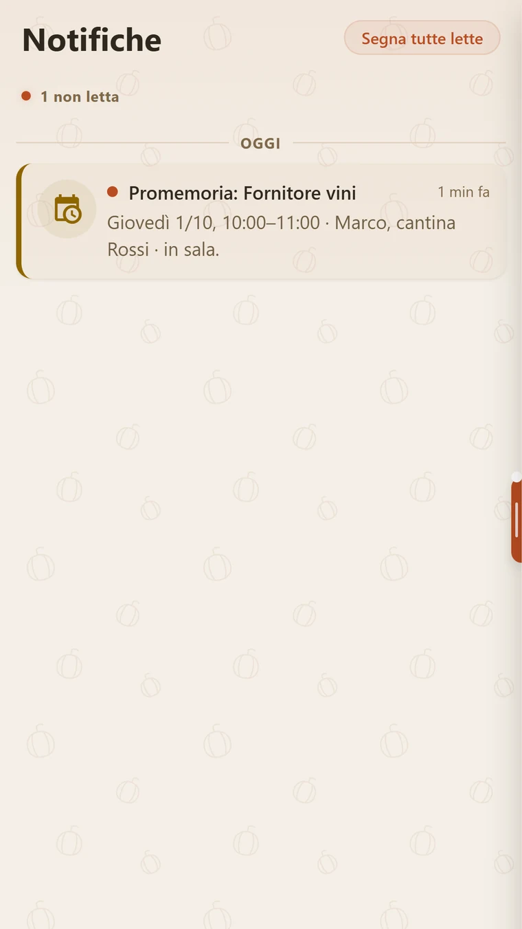 Notifica di promemoria